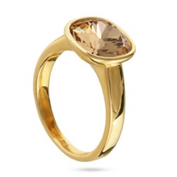 Кольцо (кристаллы SW шампань 10мм; покрытие золото)