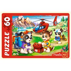 Puzzle   60 элементов "Добрые щенки - спасатели" (ПУ60-0463)
