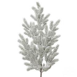 Хвойная ветка Snowy заснеженная 120 см, ЛИТАЯ 100% (Kaemingk)