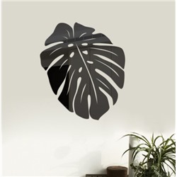 Зеркальная наклейка "Тропический лист" black