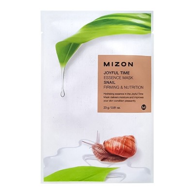 Тканевая маска для лица с экстрактом улиточного муцина Mizon Joyful Time Essence Mask Snail, 23гр