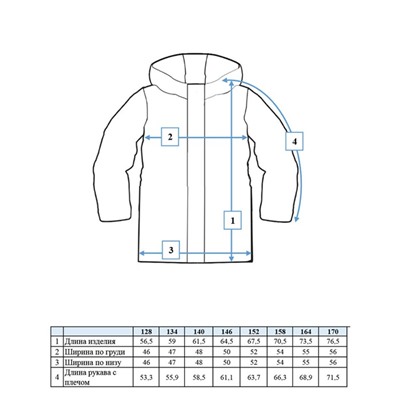 Ветровка для девочек, рост 128 см