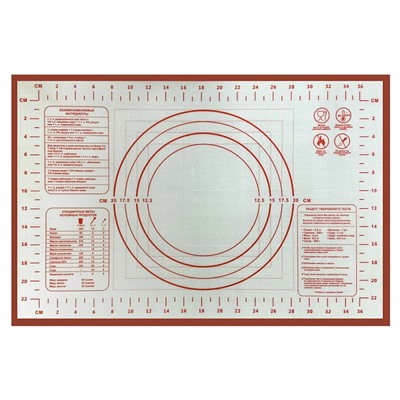 Коврик для выпечки с разметкой. Размер 40х30см
