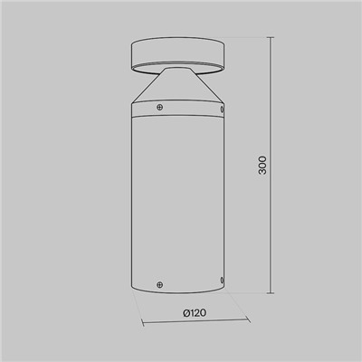 Светильник ландшафтный Outdoor O591FL-L12GF3K, 12Вт, 12х12х30 см, LED, 300Лм, 3000К, цвет графит