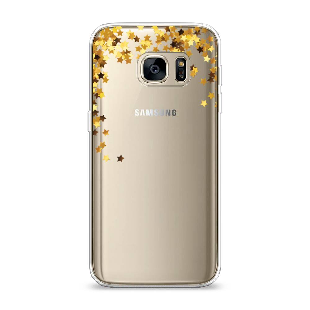 Силиконовый чехол Блестящие звездочки на Samsung Galaxy S7 купить, отзывы,  фото, доставка - Клуб Шопоголиков 