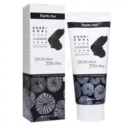 Пенка для умывания FarmStayCharcoal pure cleansing foam, 180мл с древесным углем