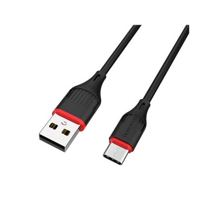 Дата-кабель USB 2.0A для Type-C Borofone BX17 TPE 1м (Black)