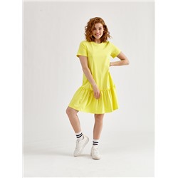Платье кулирка OD-633-1 светло-желтое  OD-633-1
