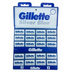 Классические Лезвия Gillette Silver Blue (1 лист * 20 пачек * 5 лезвий)