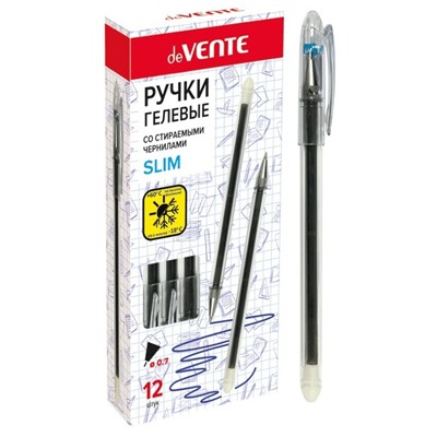 Ручка Пиши-стирай гель "deVente.Slim" синяя 0,7мм 5051844