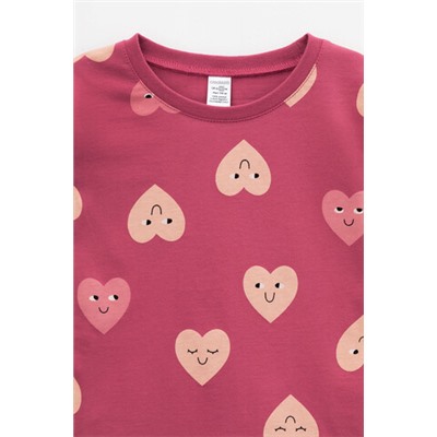 Пижама  для девочки  К 1622/доброе сердце на спелой вишне