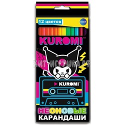 Карандаши цветные неон 12 шт Kuromi Centrum 71681, 71681