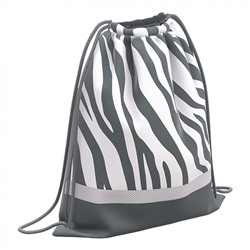 Мешок для обуви с боковым карманом 500х410мм Light Grey Zebra