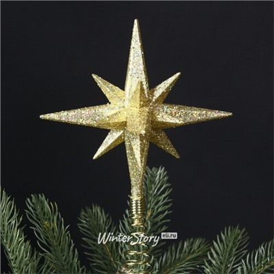 Елочная верхушка Estrella de Diamante 22 см золотая (Kurts Adler)