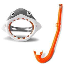 Набор для плавания: маска + трубка "Акула" (55944, "Intex")