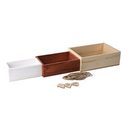 Ящик деревянный набор из 3шт с шильдиком №5 (малый белый)