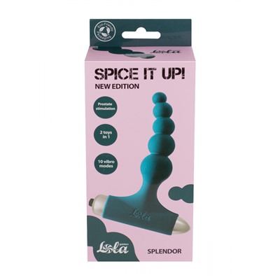 Анальная пробка с вибрацией Spice it up New Edition Splendor Dark green 8017-02lola