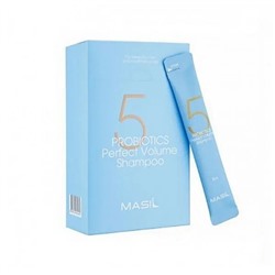 Masil Шампунь для объема волос с пробиотиками в саше, 8мл*20шт (5 голубой саше)