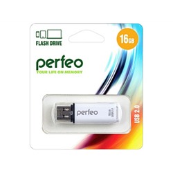 Флеш-диск Perfeo USB 16GB C13 White PF-C13W016