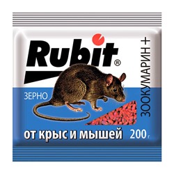 Зерно от мышей и крыс "Рубит Зоокумарин+" 200г