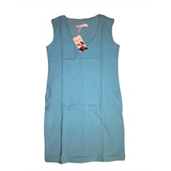 Платье-сарафан, цвет голубой, размер 44