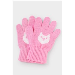 Перчатки  для девочки  КВ 10008/ш/ярко-розовый