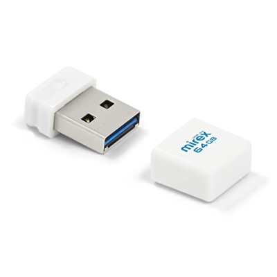 USB 3.0 флэш-накопитель 64 ГБ  Mirex MINCA WHITE  64GB (ecopack)