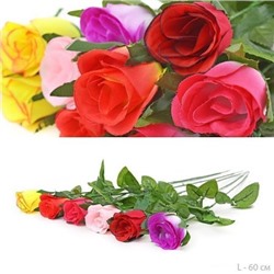 Цветок искусственный Роза 60 см / 33011-1, 05 /уп 10/300/1200/