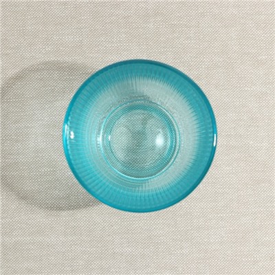 Стакан низкий стеклянный «Концепто Страйпи», 250 мл, цвет бирюзовый