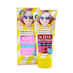 WOKALI  Крем Солнцезащитный KIDS SPF 35+ ДЕТСКИЙ Водостойкий  130мл  (WKL-497)