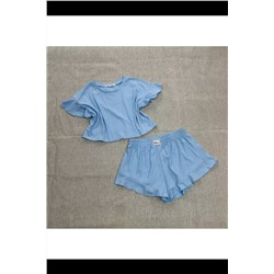 Пижама с шортами 83501 (голубой)