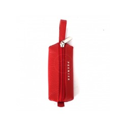 Футляр для ключей Premier-К-123 (на молнии)  натуральная кожа красный флотер (326)  225034
