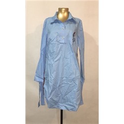 Платье туника, цвет голубой, размер 46