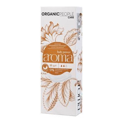 "ORGANIC PEOPLE"  Lady Power Прокладки жен.ежедневные аромат."AROMA Maxi" (18шт).12 /PT-12