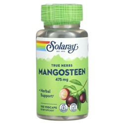 Solaray, True Herbs, мангостан, 475 мг, 100 растительных капсул