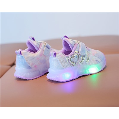 Кроссовки с подсветкой детские, арт ОДД44, цвет: фиолетовый