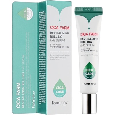 Сыворотка роллер для глаз с центеллой азиатской Cica Farm Revitalizing Rolling Eye Serum FarmStay 25 ml