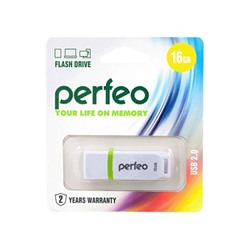 Флеш-диск Perfeo USB 16GB C11 White PF-C11W016