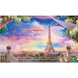 Фотосетка, 250 × 158 см, с фотопечатью, люверсы шаг 1 м, «Вид на Париж»
