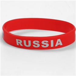 Силиконовый браслет "РОССИЯ", цвет красный