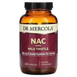 Dr. Mercola, NAC With Milk Thistle, 250 mg, 180 Capsules