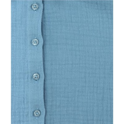 Рубашка с коротким рукавом голубая для девочки Button Blue