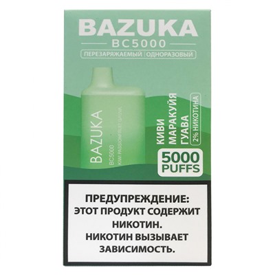 Эл. сиг.  Bazuka Kiwi Passion Fruit Guava — Киви, Маракуйя и Гуава 2%, 5000 Тяг