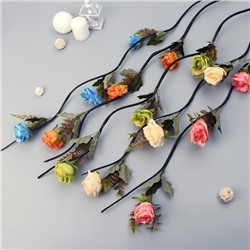 Декор тинги "Роза с папоротником" 150 см, микс