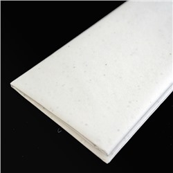 Бумага упаковочная тишью Белая с блестками / листы 50*66 см