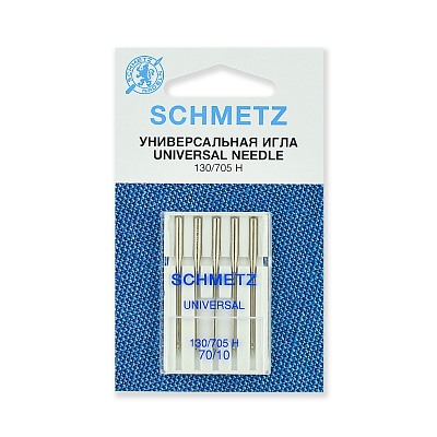 Иглы для бытовых швейных машин Schmetz стандартные 130/705H №80, уп.10 игл