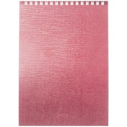 Блокнот А5   80л "Metallic" розовый на гребне бумвинил Хатбер 80Б5бвВ1гр 066851