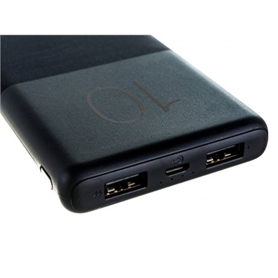 GOLF G80/ Powerbank 10000 mah + Кабель Micro usb /In Micro usb /Out USB 1 А, 2.1A/ White