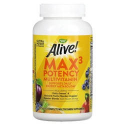 Nature's Way, Alive! Max3 Potency, мультивитамины, 180 таблеток