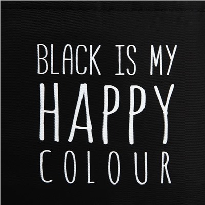 Сумка молодёжная на длинном ремне "Black is my happy color", 20*15 х my happy color см, отдел на молнии, цвет красный